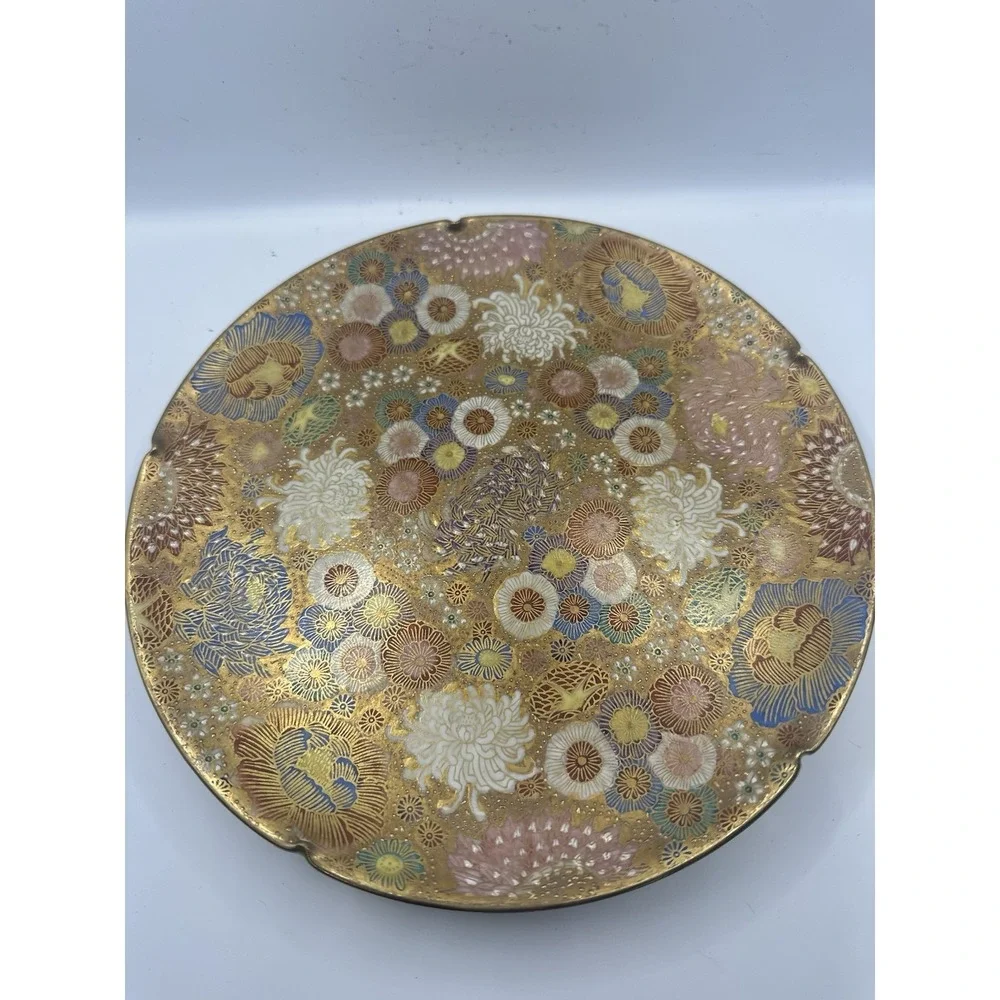 Vintage Japanese Satsuma Millefleur Thousand Flowers 9